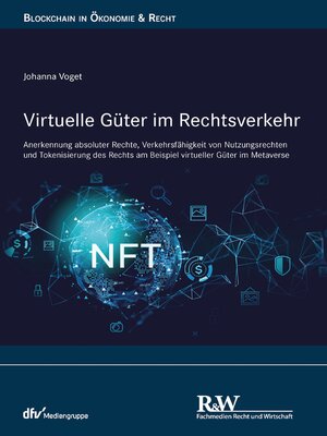 cover image of Virtuelle Güter im Rechtsverkehr